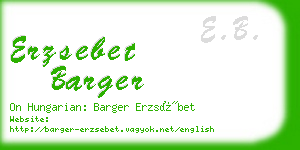 erzsebet barger business card